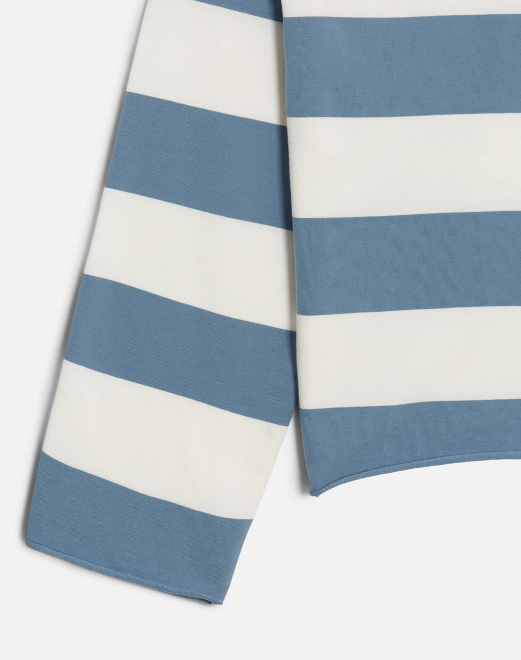 Cut Off Rugby Polo, Blue & Ivory