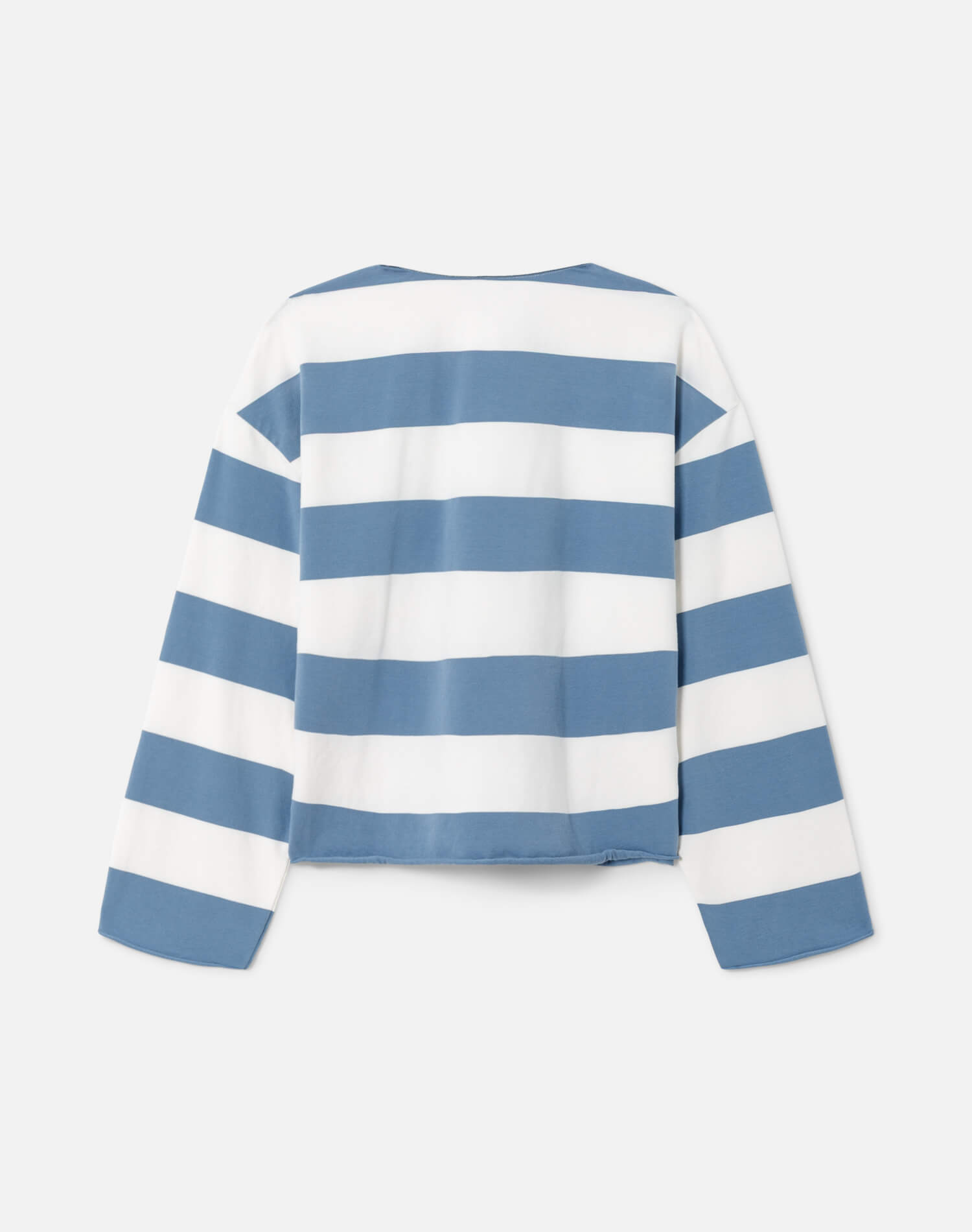 Cut Off Rugby Polo, Blue & Ivory