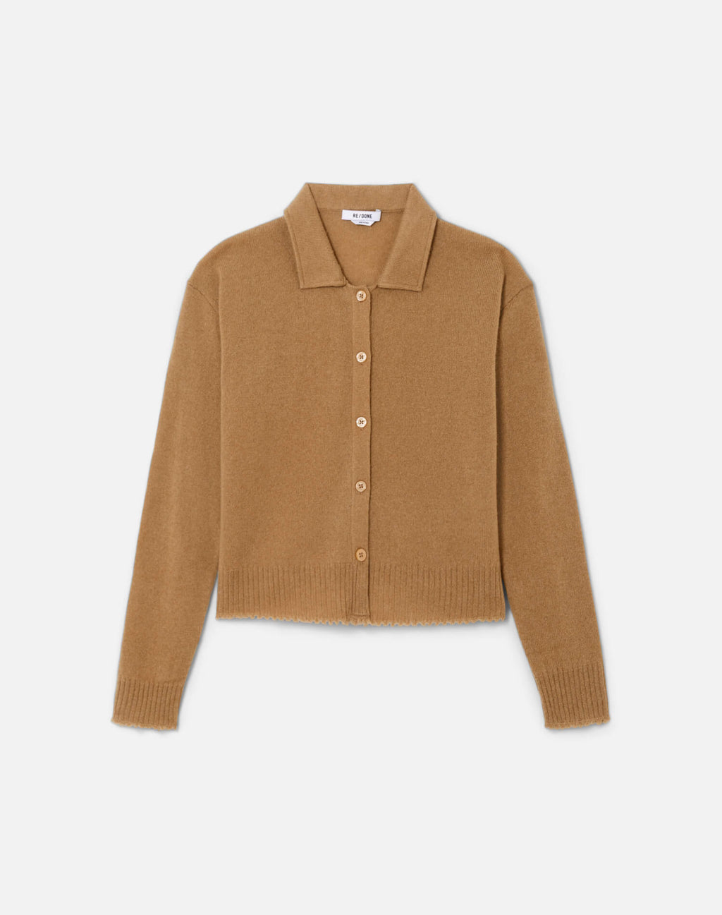 Loose Polo Cardigan, Toffee