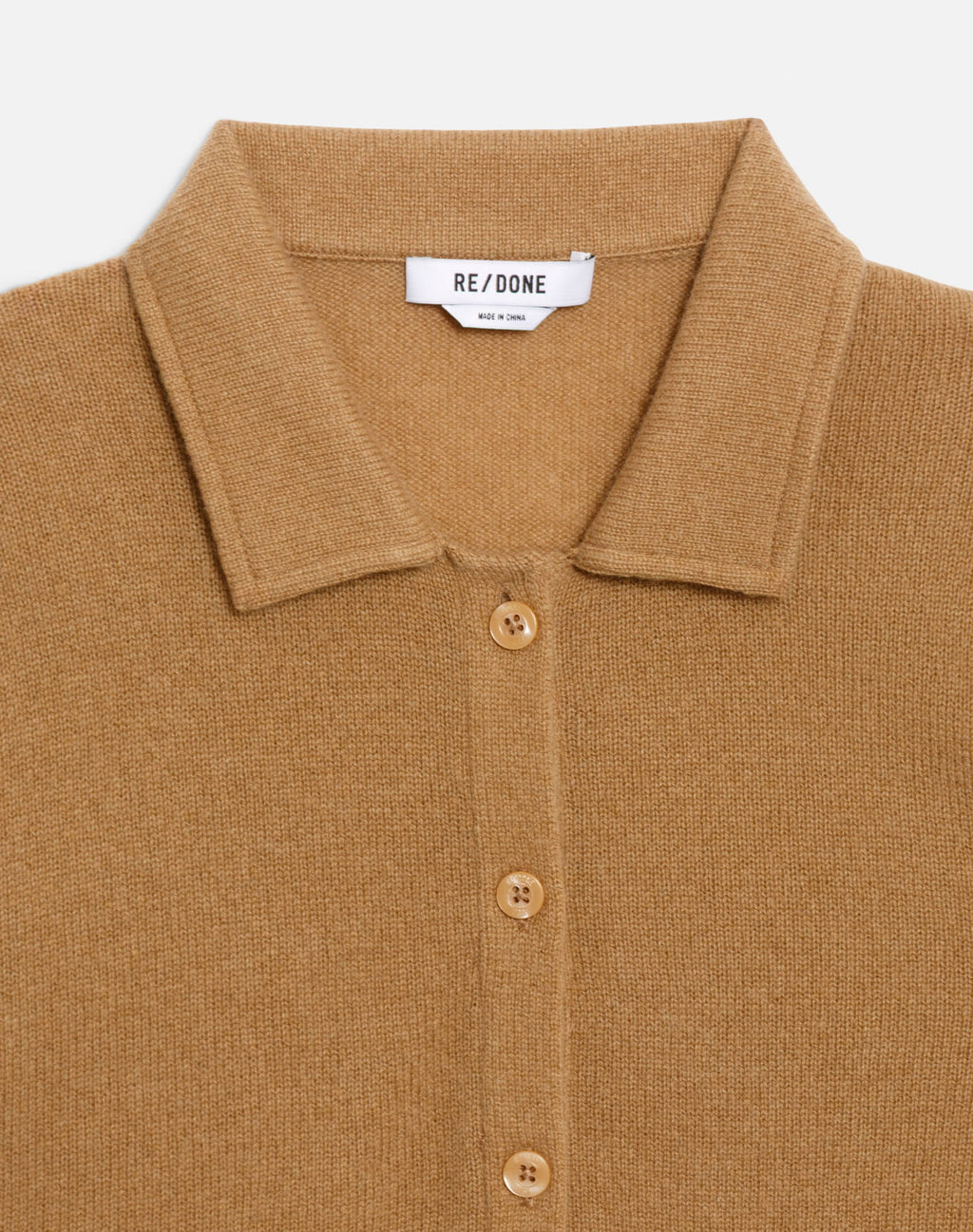 Loose Polo Cardigan, Toffee