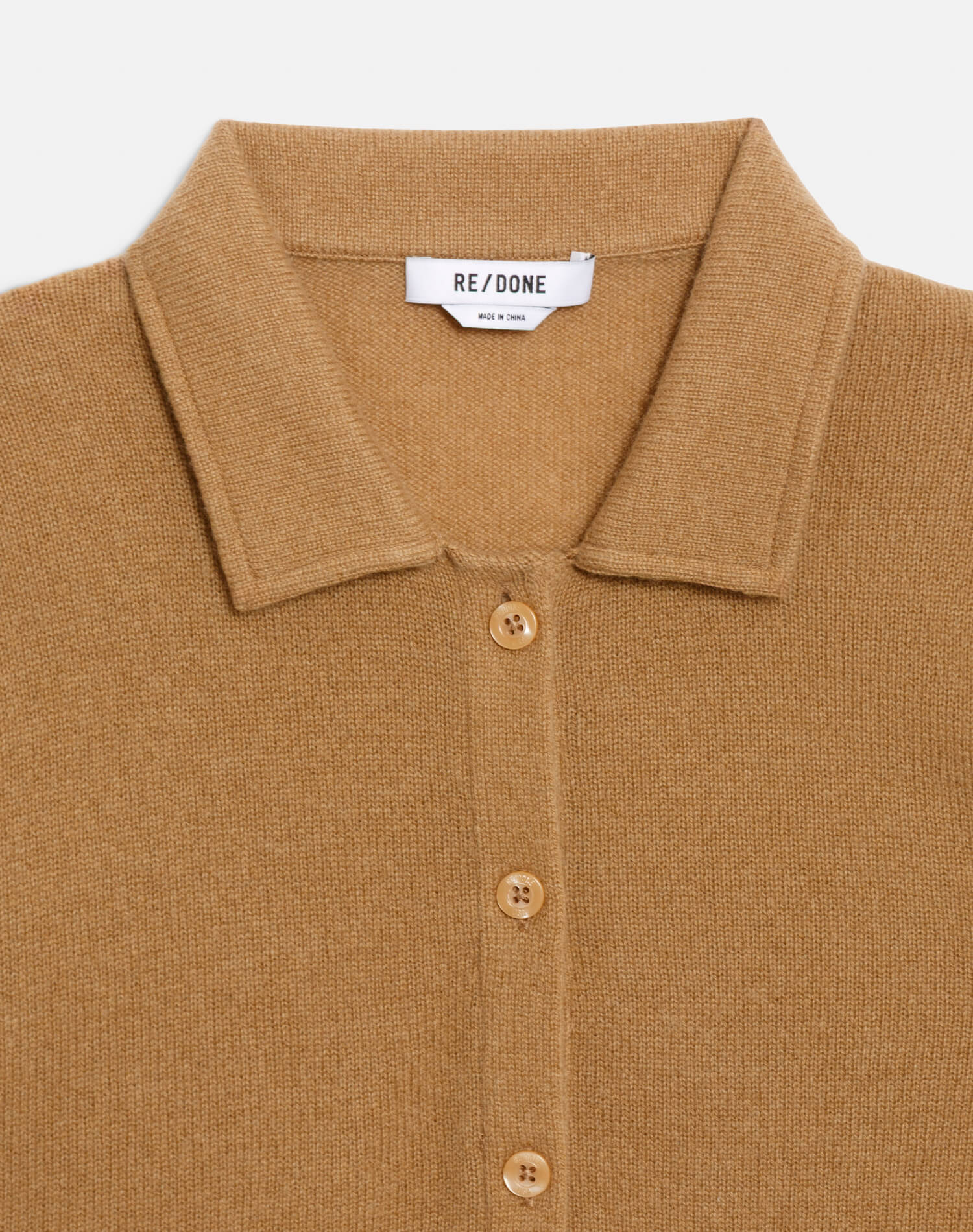 Loose Polo Cardigan, Toffee