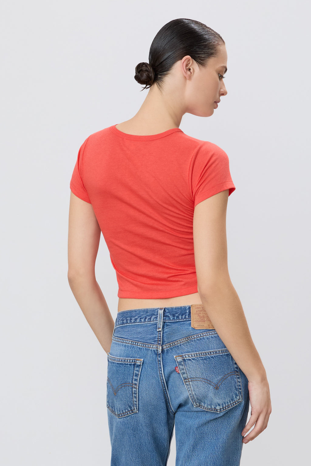 Short Sleeve Baby Tee, Poppy