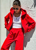 Cotton Mini Logo Sweatpants | Red