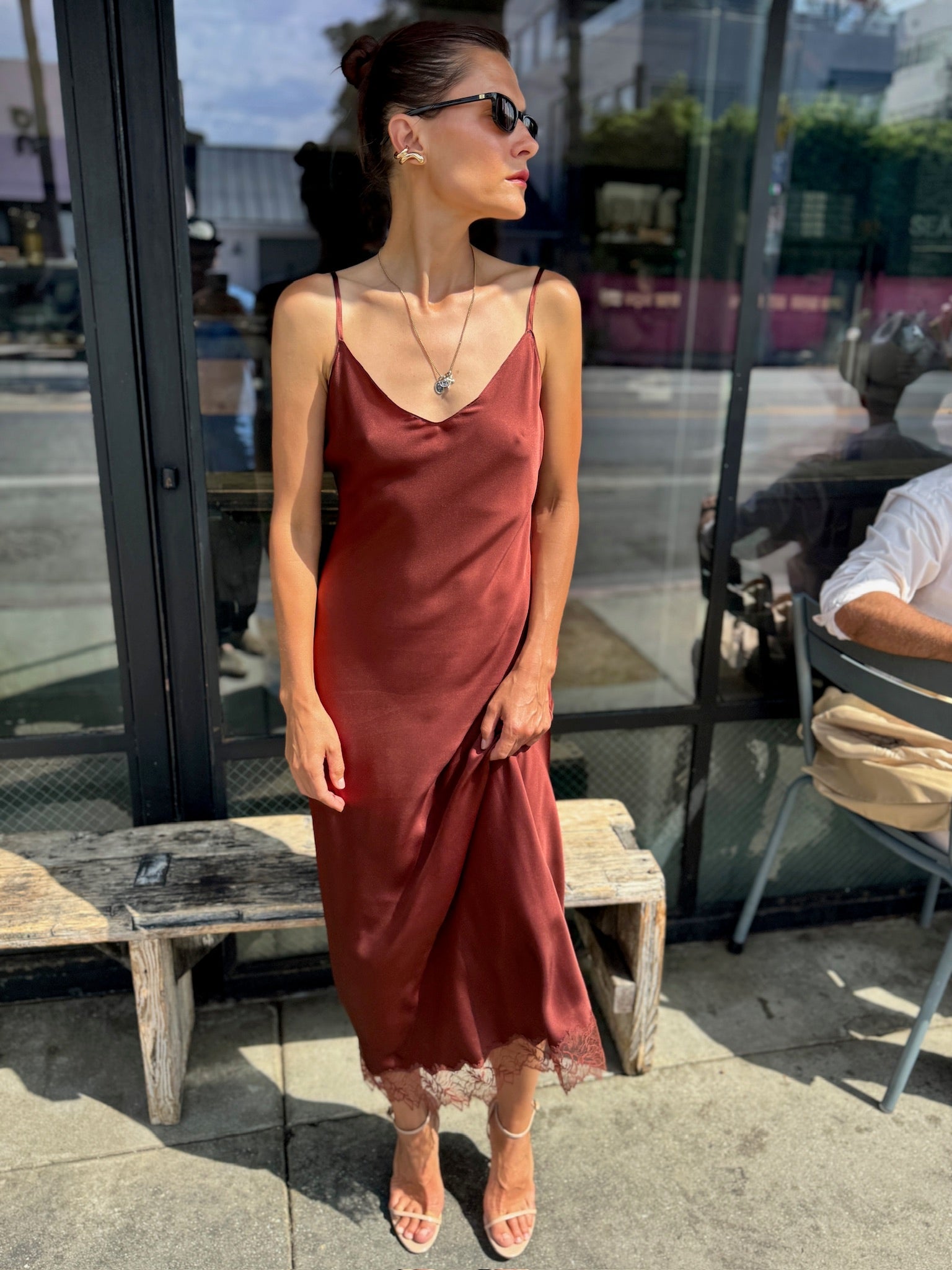 Taylor Dress, Mahogany