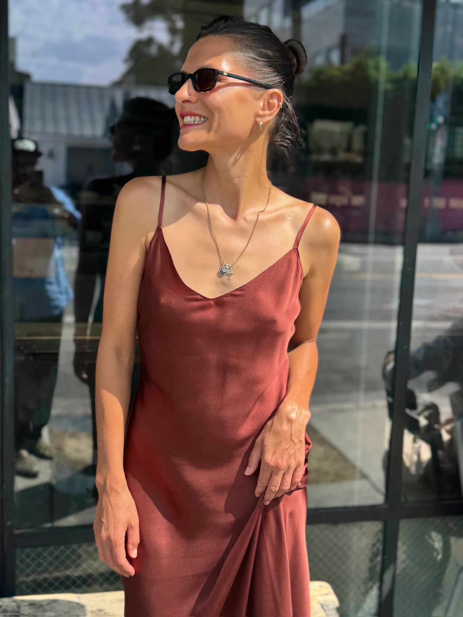 Taylor Dress, Mahogany
