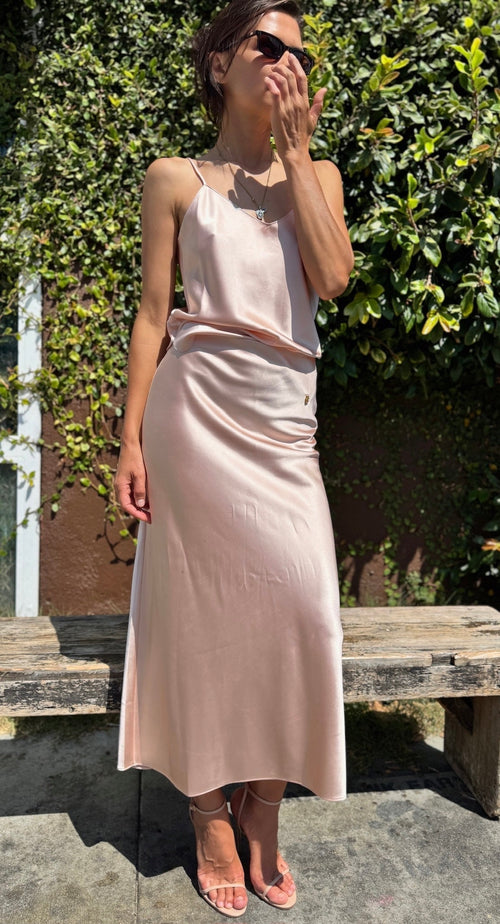 Camila Stretch-Silk Midi Skirt