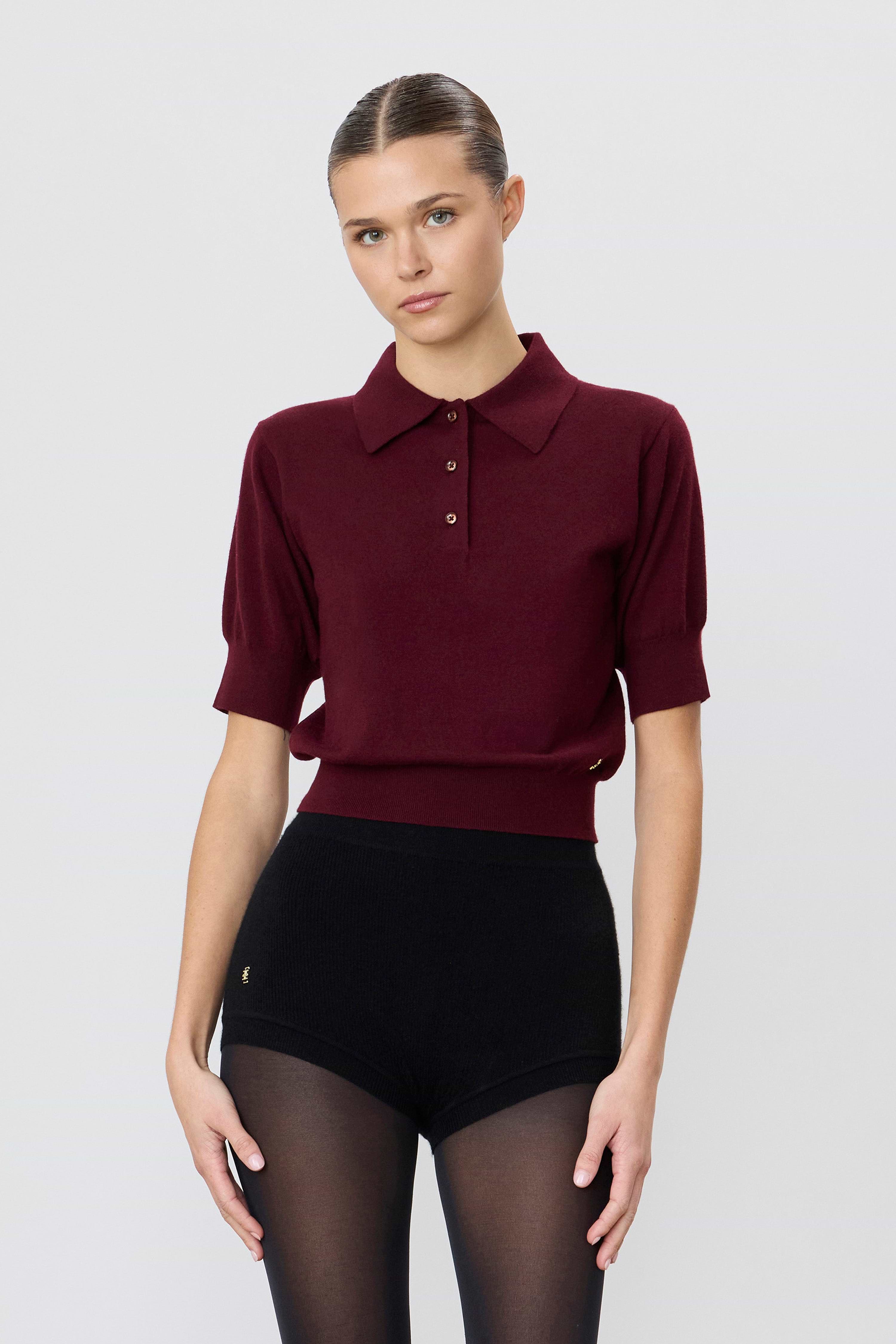 Journey Cashmere Top, Oxblood