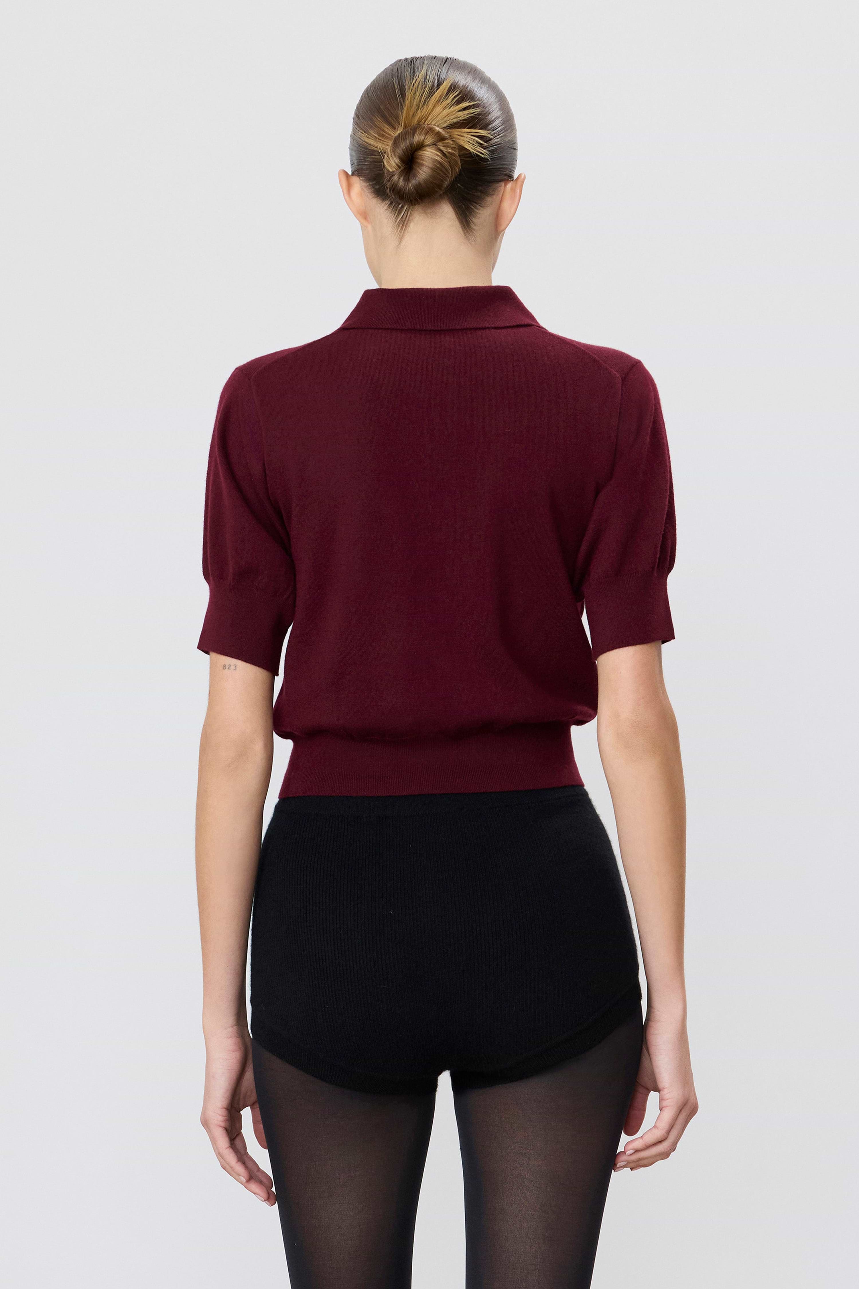 Journey Cashmere Top, Oxblood
