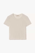Rib Stitch Baby Tee, Cashmere, Bone