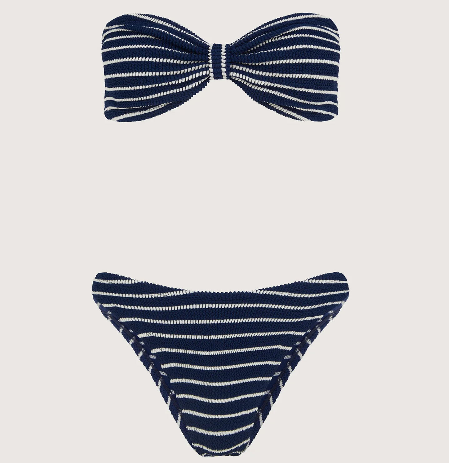 Crinkle Bikini, Jean Bikini Navy/White Stripe