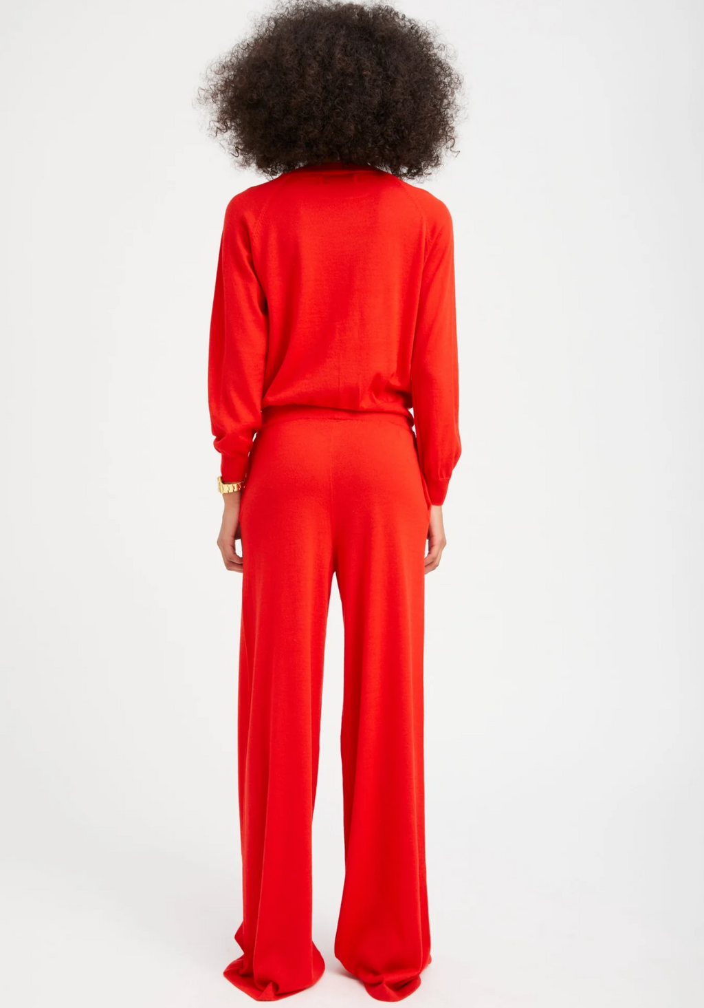 Red Cashmere Raglan Sweater